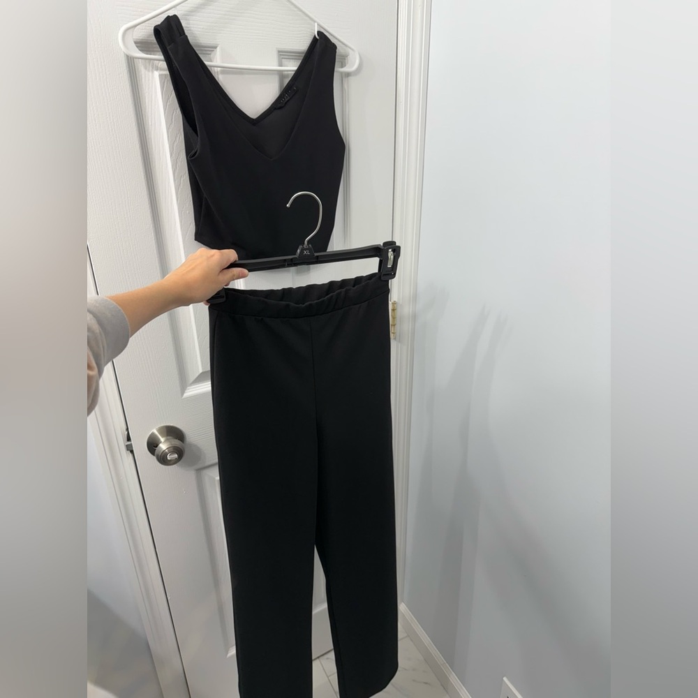 Trendy Black Women's/Juniors Two Piece Set